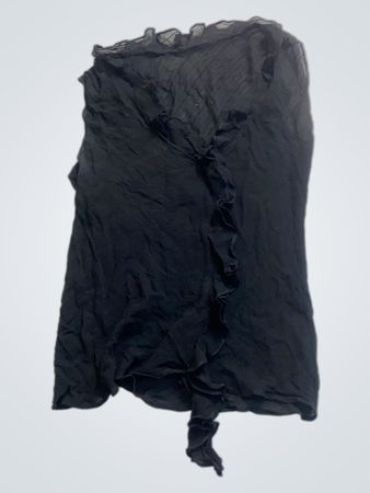 Black Sheer Ruffled Dress