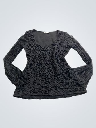 Kwoman Black Long-Sleeve Top