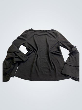 Unbranded Black Ruffle Sleeve Blouse