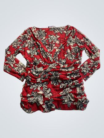 Coast Floral Red Long Sleeve Top