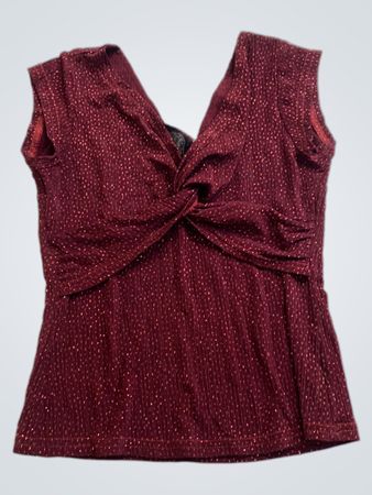 Mazex Women's Red Sequined Top