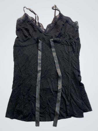 Nino Black Lace Trim Cami Top