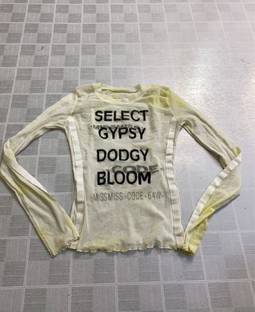 Long-sleeved Blouse with Text on Back