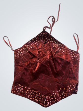 Dynasty London Red Sequined Top