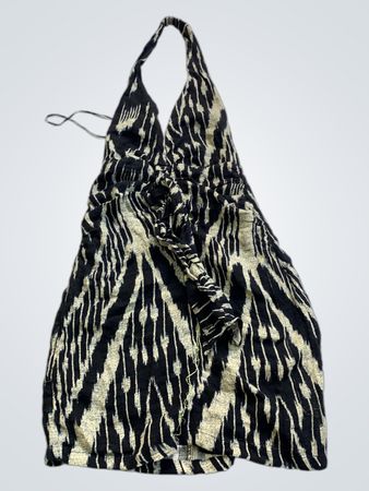Zebra Print Halter Dress