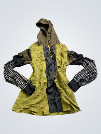 Green and Black Hooded Jacket
