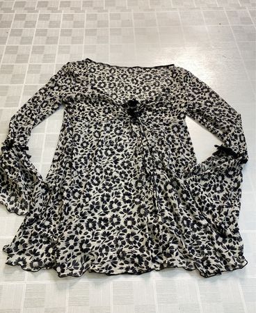 Black and White Floral Dress