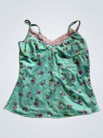 Green Floral Camisole