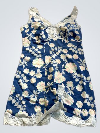 Blue Floral Romper