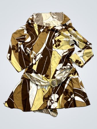Unbranded Abstract Floral Print Shirt Dress