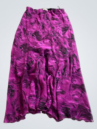 Purple Floral Skirt