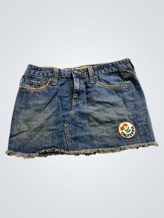 Denim Skirt with California Patch