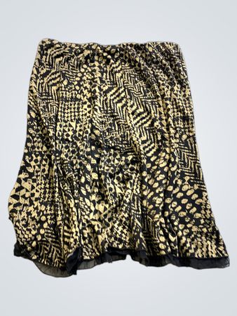 Black and Gold Patterned Skirt