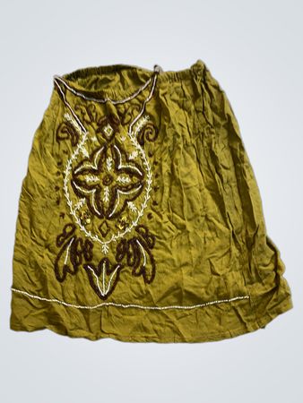 Green Embroidered Skirt