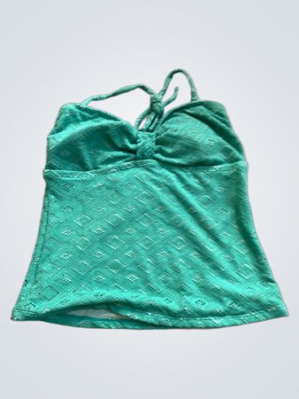 Green Halter Neck Tank Top