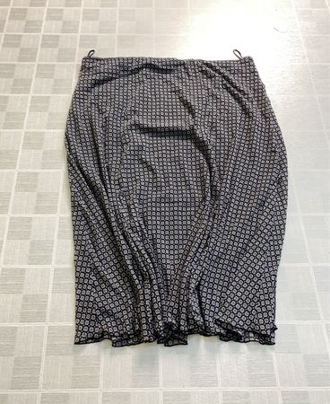Gray and Black Patterned Skirt