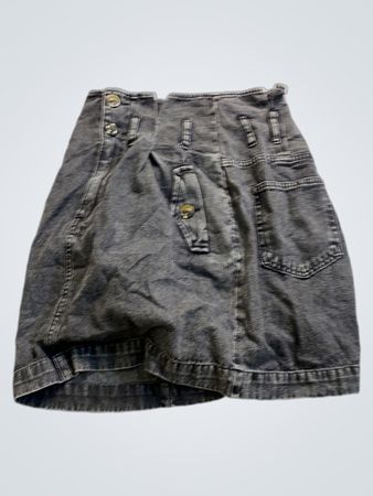 Gray Denim Skirt