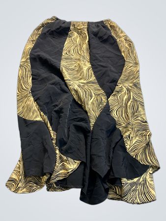Black and Gold Patterned Skirt