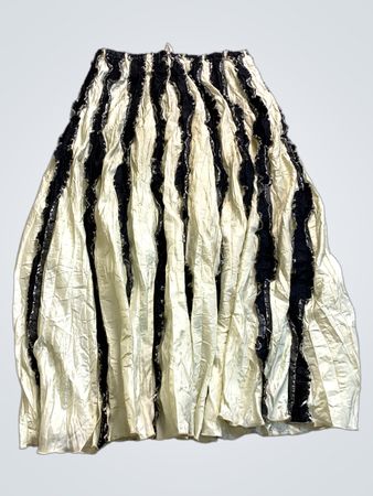 Black and White Striped Skirt