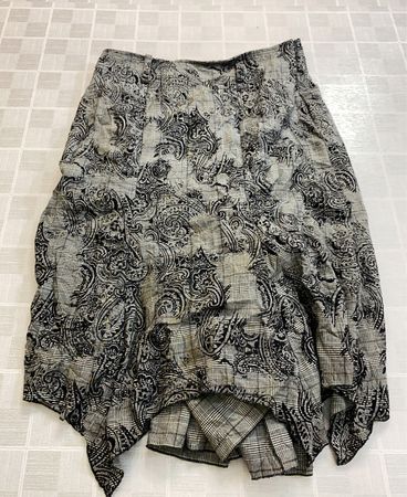 Black and White Paisley Skirt
