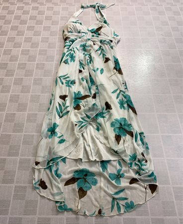 Floral Halter Neck Maxi Dress