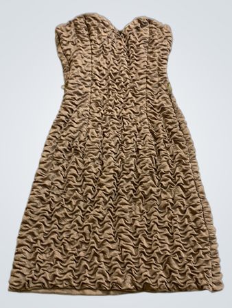 Brown Ruffled Dress