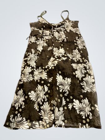 Brown Floral Pattern Dress
