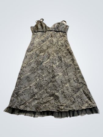 Black and White Patterned Dress