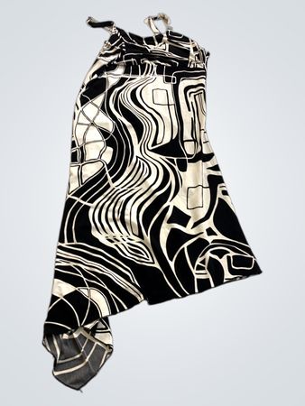 Black and White Abstract Pattern Dress