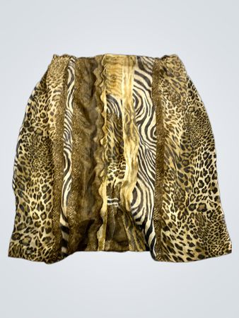 Leopard and Zebra Print Mini Skirt