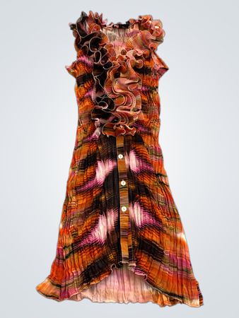 Multicolored Ruffled Dress