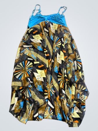 Multicolored Patterned Dress