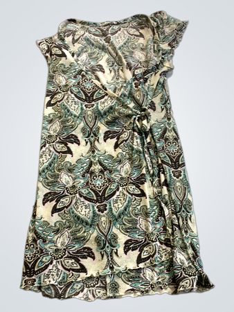 Printed Wrap Mini Dress