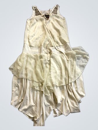 Cream-colored Asymmetrical Dress