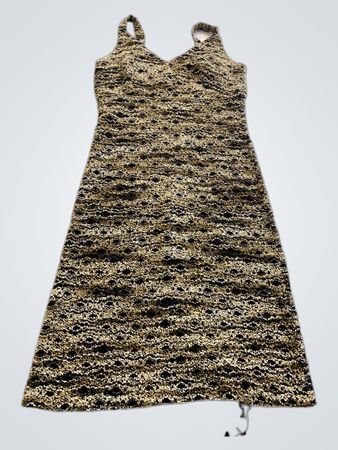 Sequin V-Neck Midi Dress