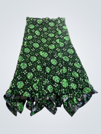 Green Floral Skirt