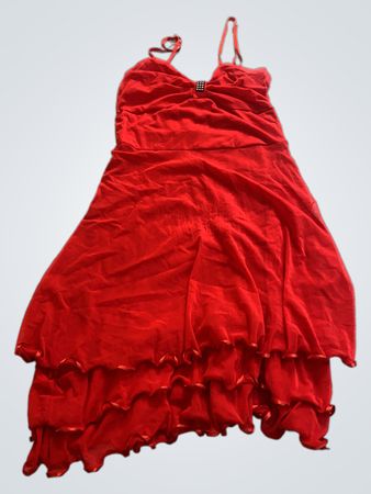 Red Ruffled Dress