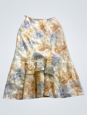 Unbranded Floral Print Chiffon Skirt