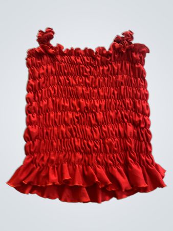 Red Ruffled Top