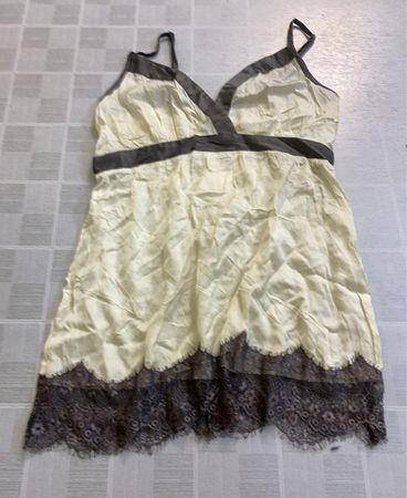 Women's Cream Colored Chemise with Lace Trim