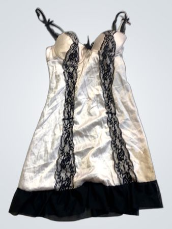 Sheer Black and White Chemise