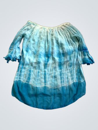 Blue Tie-Dye Blouse