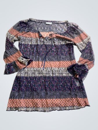 Per Una Patterned Long Sleeve Blouse