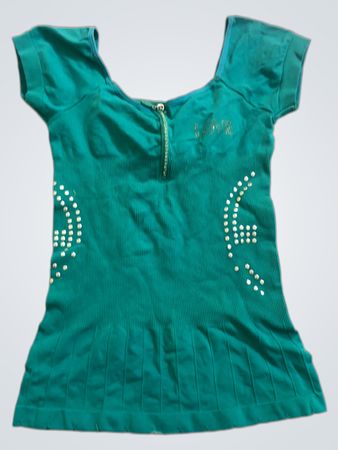 Green Embellished Top