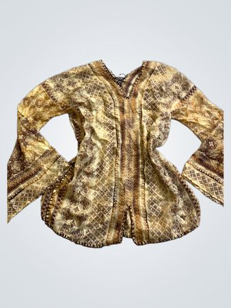 Brown Paisley Blouse