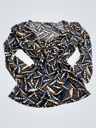 Long Geometric Patterned Top