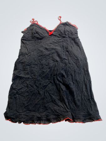 Black Chemise with Red Trim