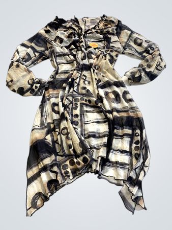 Long Sleeve Dress with Abstract Pattern