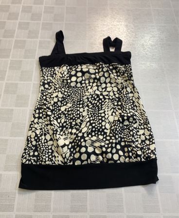 Black and White Patterned Tank Top