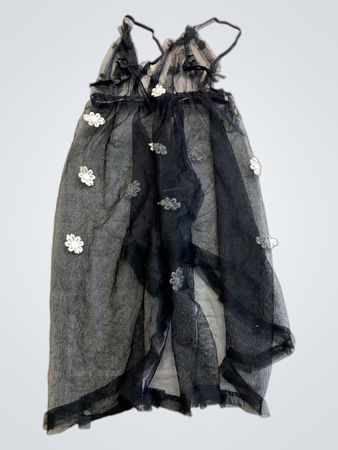 Black Sheer Floral Dress